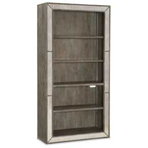 Rustic Glam Bookcase White Oak Veneer with Eglomise Accents – Hooker Furniture