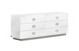 A&X Victoria - Modern White Crocodile Dresser | Home Elegance USA