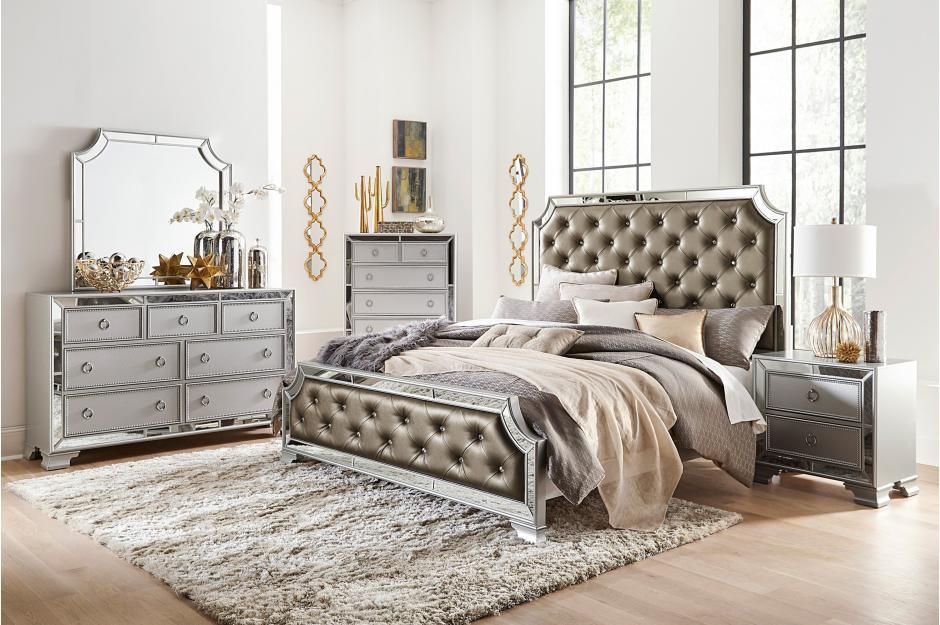Avondale 5 Piece Queen Bedroom Set In Silver 1646 - 1 - 5Set | Homelegance | Home Elegance USA
