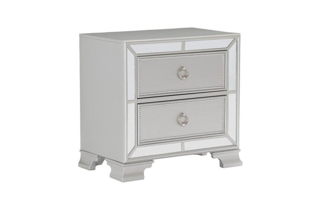 Homelegance - Avondale Night Stand In Silver - 1646-4