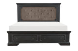 Bolingbrook Queen Platform Bed With Footboard Storage In Wire - Brushed Charcoal 1647 - 1* | Homelegance | Home Elegance USA