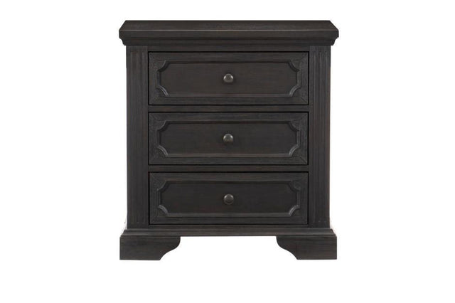 Homelegance - Bolingbrook Night Stand In Wire-Brushed Charcoal - 1647-4