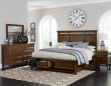 Homelegance - Frazier Park 6 Piece Queen Platform Storage Bedroom Set In Brown Cherry - 1649-1-6Set