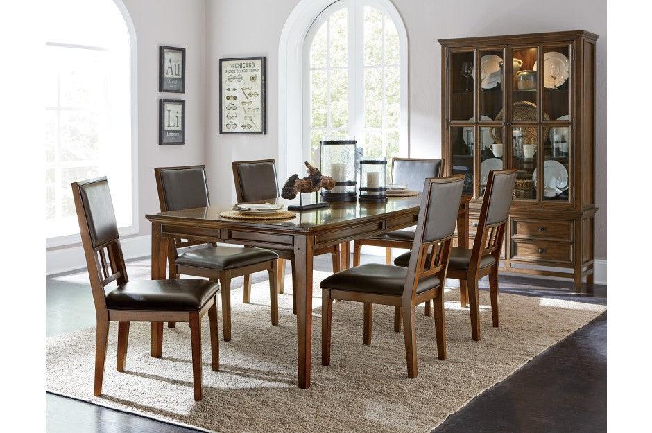 Homelegance - Frazier Park 7 Piece Dining Room Set In Brown Cherry - 1649-82-7Set