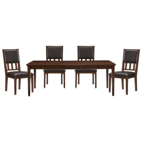 Homelegance - Frazier Park 5 Piece Dining Room Set In Brown Cherry - 1649-82-5Set