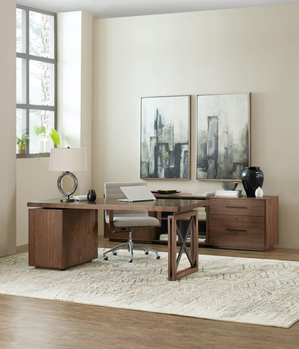 Hooker Furniture Elon Desk With Short Bookcase