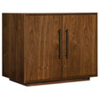 Elon Two-Door Cabinet Flat Cut Walnut Veneer in Medium Wood Finish – Hooker Furniture