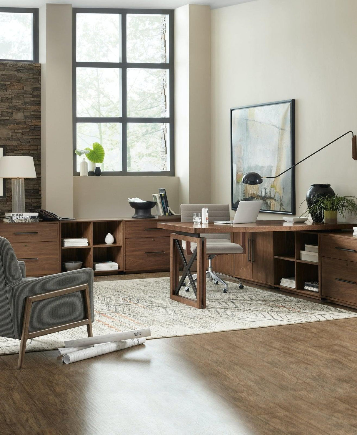 Hooker Furniture Elon Desk With Short Bookcase