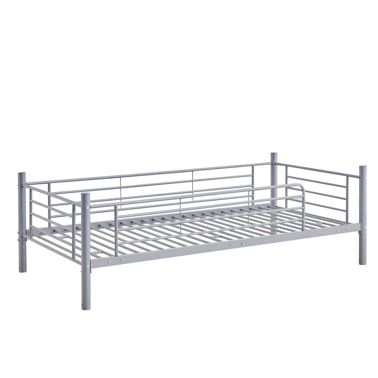 Twin-Twin-Twin Triple Bed with Built-in Ladder, Divided into Three Separate Beds,Gray(OLD SKU:LP000097AAE) - Home Elegance USA