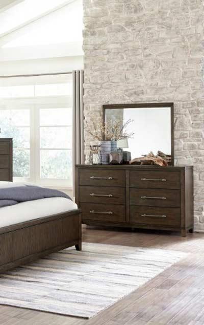 Homelegance - Griggs Dresser And Mirror In Dark Brown - 1669-6