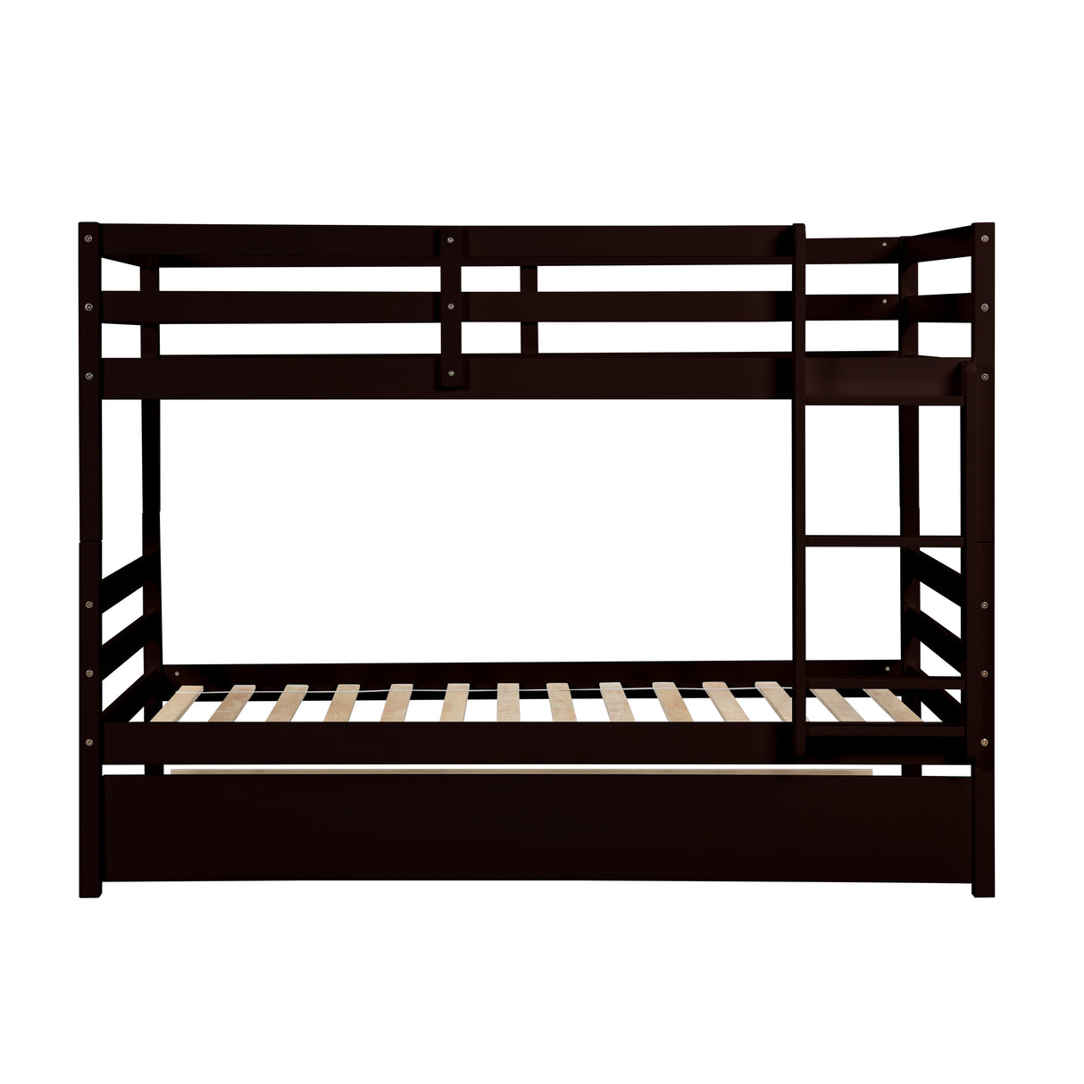 TWIN BUNKBED WITH TWIN TRUNDLE - Home Elegance USA