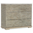 Amani Three-Drawer Chest with Marble Top in Brie Finish | Hooker