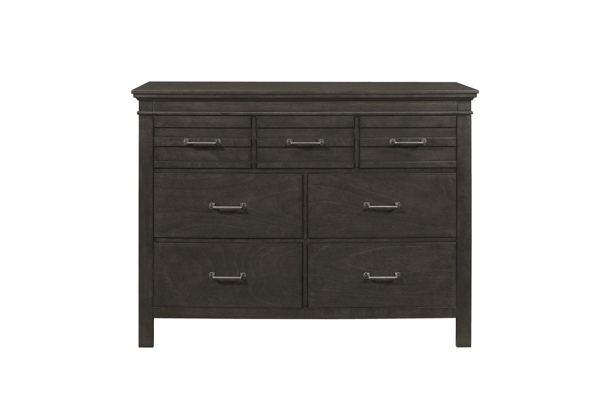 Blaire Farm Dresser With Mirror In Charcoal 1675 - 6 | Homelegance | Home Elegance USA