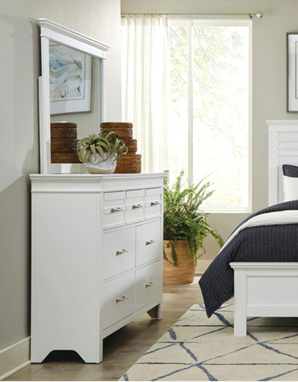 Blaire Farm Dresser With Mirror In White 1675W - 6 | Homelegance | Home Elegance USA