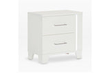 Homelegance - Kerren Night Stand, Led Lighting In White High Gloss - 1678W-4