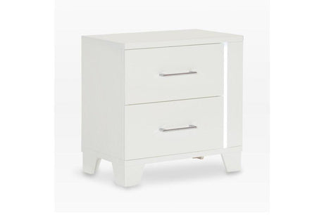 Homelegance - Kerren Night Stand, Led Lighting In White High Gloss - 1678W-4