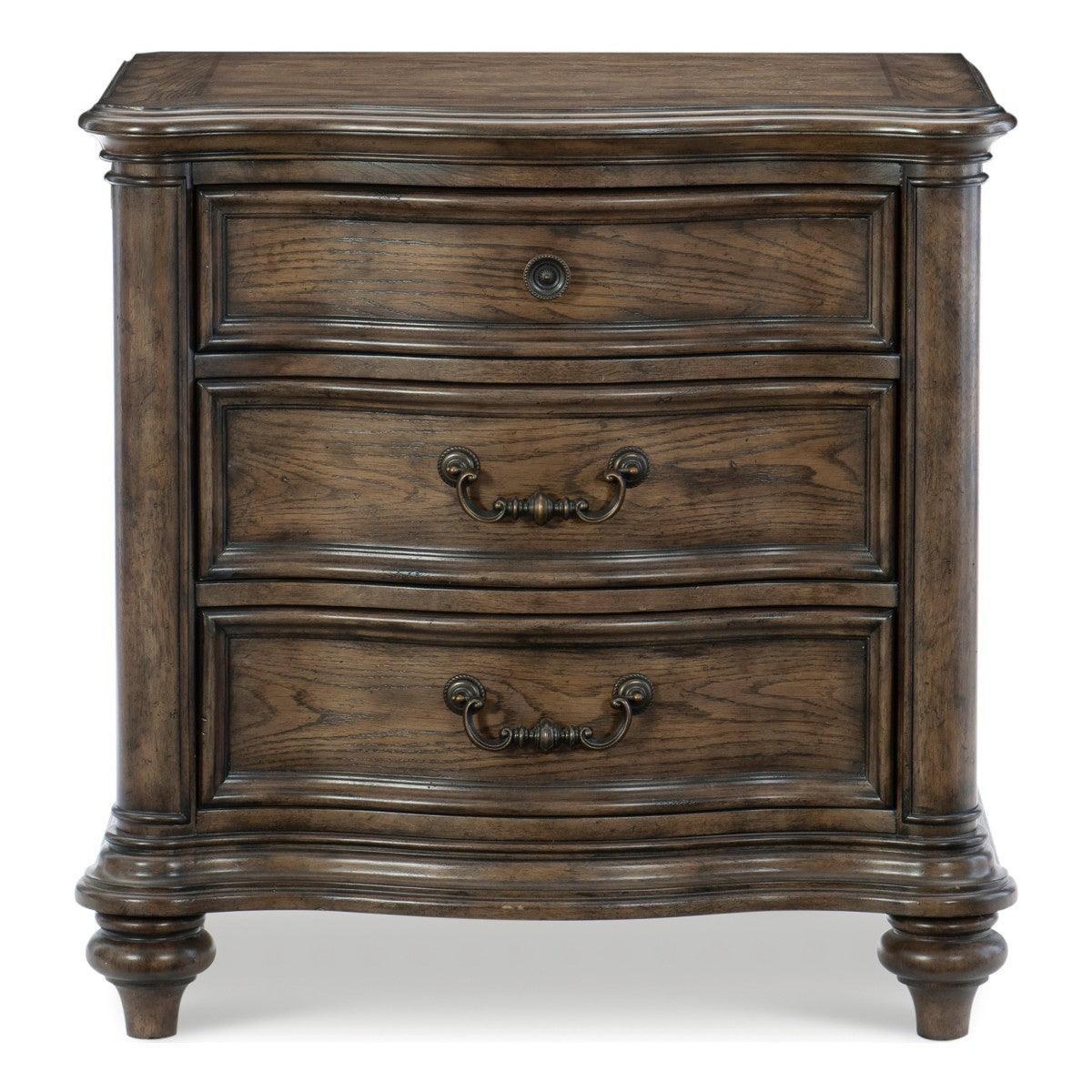 Homelegance - Heath Court Night Stand In Brown Oak - 1682-N