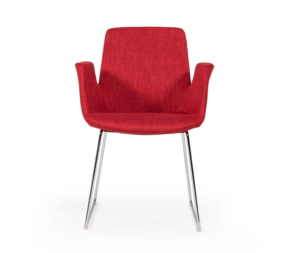 Vig Furniture - Modrest Altair Modern Red Fabric Dining Chair - Vgobty100-F-Red