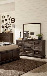 Cardano Dresser With Mirror In Driftwood Charcoal 1689 - 6 | Homelegance | Home Elegance USA