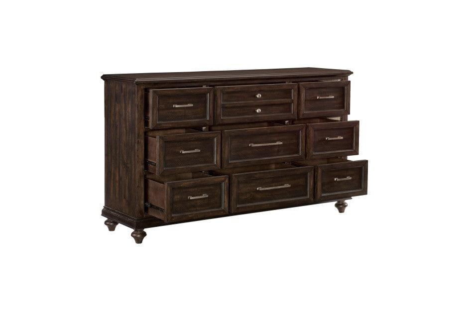 Homelegance - Logandale Dresser And Mirror In Charcoal - 1689P-5-6N