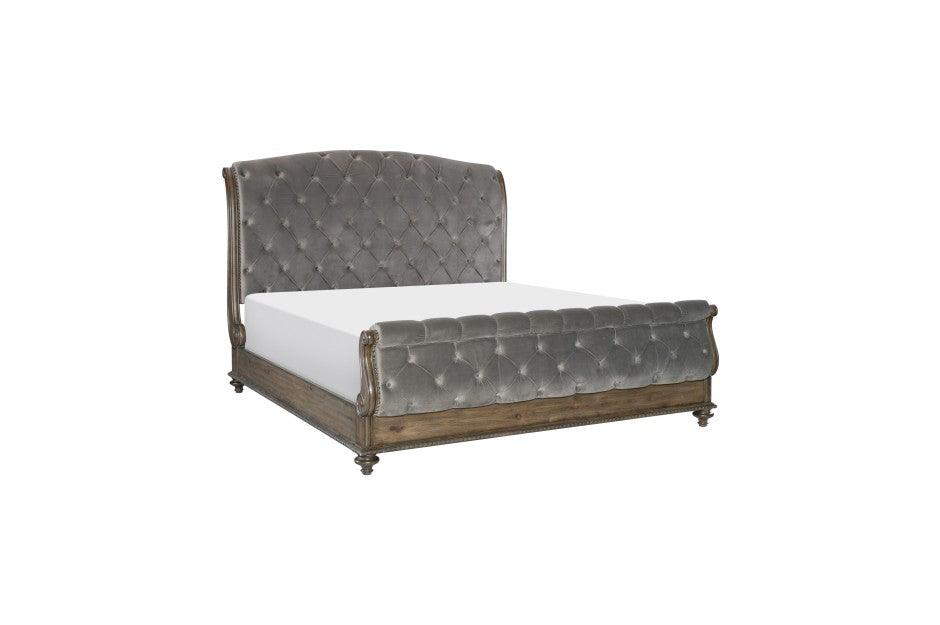 Homelegance - Rachelle Eastern King Bed In Gray - 1693K-1Ek*
