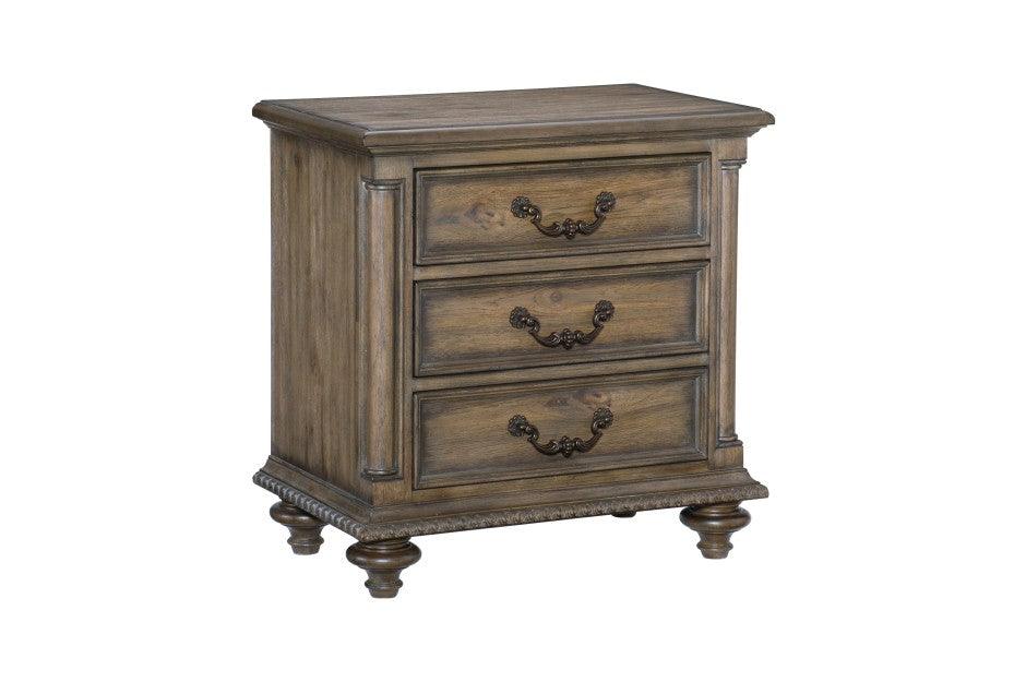 Homelegance - Rachelle Night Stand In Weathered Pecan - 1693-4