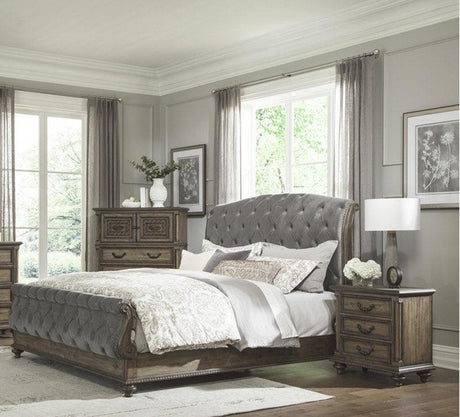 Homelegance - Rachelle 3 Piece Eastern King Bedroom Set In Gray - 1693K-1Ek-3Set