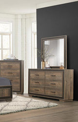 Homelegance - Ellendale Dresser With Mirror In Dark Ebony - 1695-6-Dm