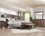 Franco - 5 Piece Eastern King Storage Bedroom Set - Brown - Home Elegance USA