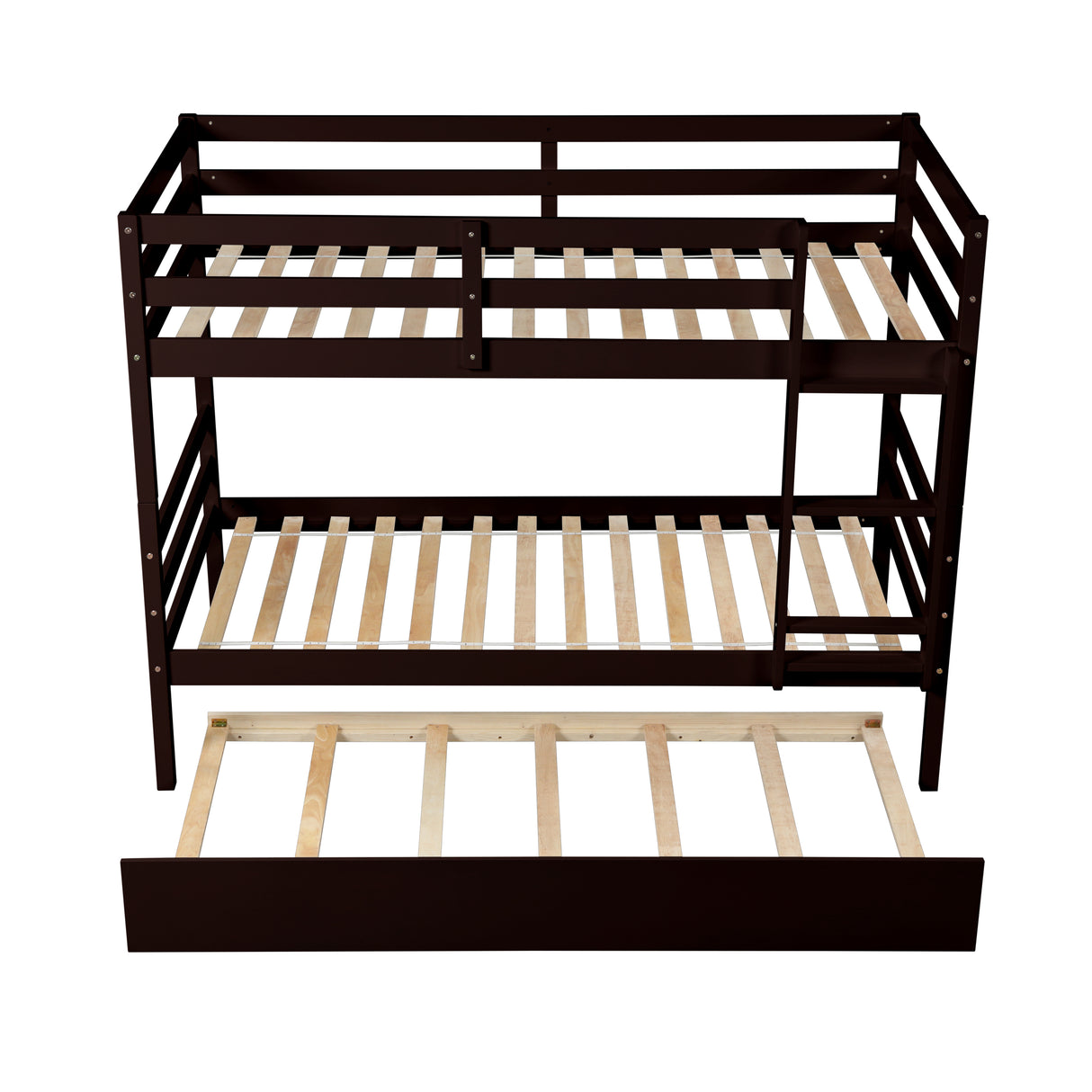 TWIN BUNKBED WITH TWIN TRUNDLE - Home Elegance USA