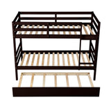 TWIN BUNKBED WITH TWIN TRUNDLE - Home Elegance USA
