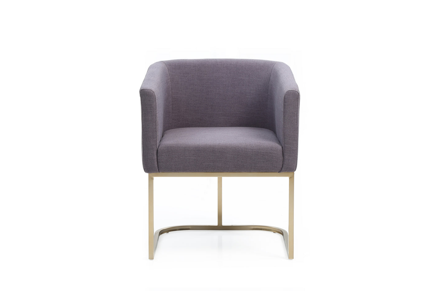 Modrest Yukon Modern Grey Fabric & Antique Brass Dining Chair - Home Elegance USA