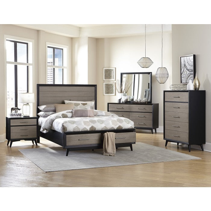 Homelegance - Raku 5 Piece Queen Platform Bedroom Set With Footboard Storage - 1711Nc-1-5