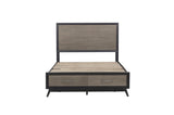 Homelegance - Raku Queen Platform Bed With Footboard Storage In Gray And Black - 1711-1*