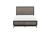 Homelegance - Raku Queen Platform Bed With Footboard Storage In Gray And Black - 1711-1*