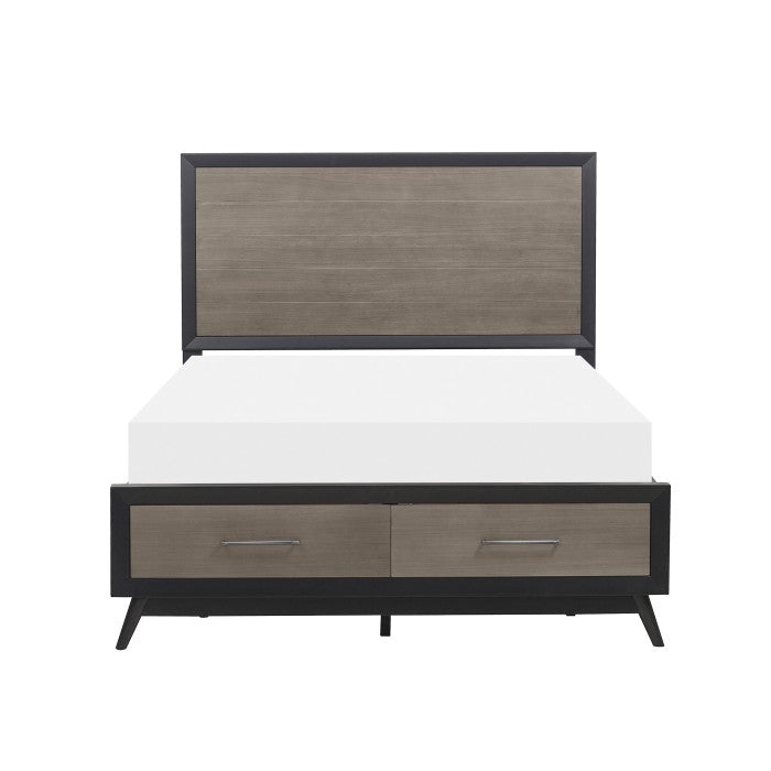 Homelegance - Raku Queen Platform Bed With Footboard Storage - 1711Nc-1