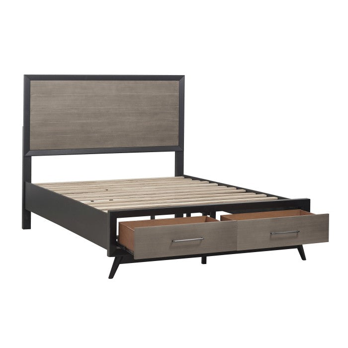 Homelegance - Raku Queen Platform Bed With Footboard Storage - 1711Nc-1