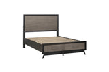Homelegance - Raku Queen Platform Bed With Footboard Storage In Gray And Black - 1711-1*