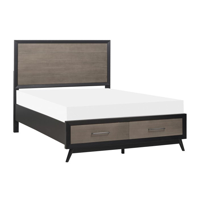 Homelegance - Raku 4 Piece Queen Platform Bedroom Set With Footboard Storage - 1711Nc-1-4