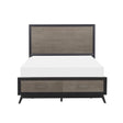 Raku Eastern King Platform Bed With Footboard Storage In Gray And Black 1711K-1Ek* | Homelegance