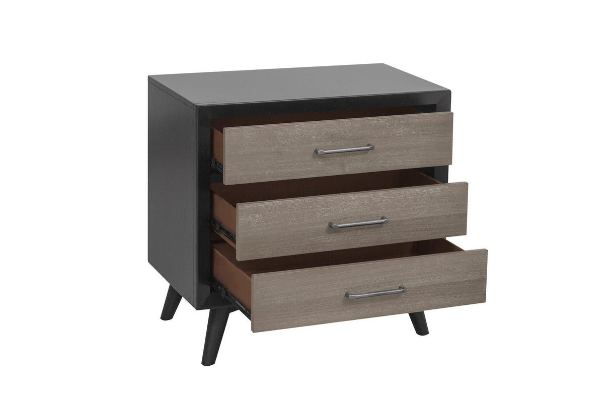 Homelegance - Raku 3 Piece Queen Platform Bedroom Set In Gray And Black - 1711-1-3Set
