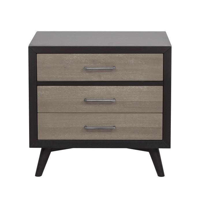 Homelegance - Raku Night Stand In Gray And Black - 1711-4