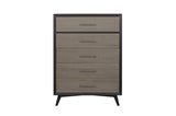 Homelegance - Raku 6 Piece Eastern King Platform Bedroom Set In Gray And Black - 1711K-1Ek-6Set