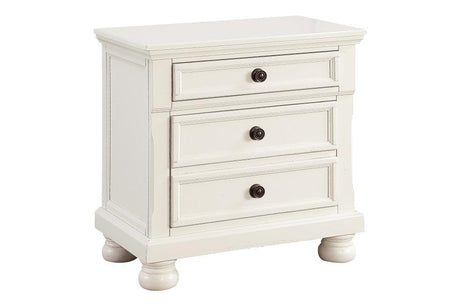 Homelegance - Laurelin Night Stand, Hidden Drawer In White - 1714W-4