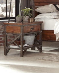 Homelegance - Holverson Brown Milk Crate 6 Piece Queen Sleigh Bedroom Set - 1715-1-6