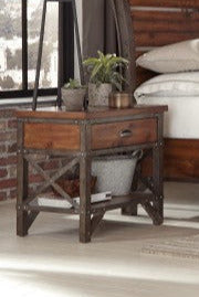 Homelegance - Holverson Brown Milk Crate 5 Piece Queen Sleigh Bedroom Set - 1715-1-5