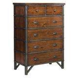 Homelegance - Holverson Brown Milk Crate 6 Piece Eastern King Sleigh Bedroom Set - 1715K-1Ek-6