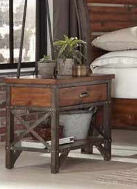 Homelegance - Holverson Brown Milk Crate 5 Piece Queen Sleigh Bedroom Set - 1715-1-9