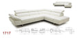 1717 Italian Leather Sectional in White by J&M Furniture J&M Furniture