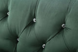 Russell Tufted Upholstery Chair Finished in Velvet Fabric in Green - Home Elegance USA
